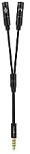 3.5mm Audio Y Splitter Adapter for Gaming PC, PS5, PS4, Xbox Series X, One S, Tablet, Mobile, Laptop, Gaming Headset.