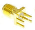 25PCS SMA Female PCB Panel Edge Mount Plug with 4 Pins Stand Straight Connector RF Coax Coaxial Adapter