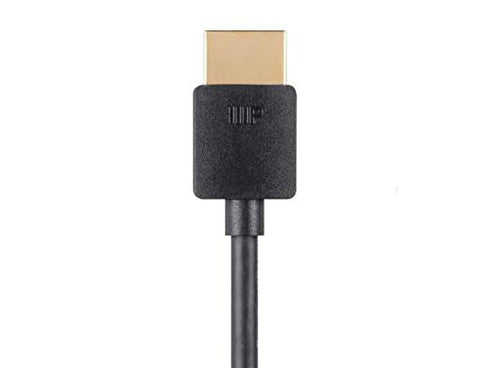 Monoprice High Speed HDMI Cable, Certified Premium, 4K@60Hz, HDR, 18Gbps, 6 Feet, Black - Ultra Slim Series