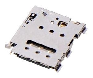 Molex 504520-0691 Memory Card Connector, Nano SIM, Push in-Pin Eject, 6 Contacts, Copper