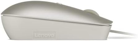 Lenovo 540 USB-C Wired Computer Mouse for PC, Laptop, Ambidextrous Design, Compact Size - Sand