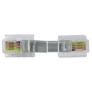 InstallerParts RJ11 Modular Telephone Cord Extension, Straight Wiring, Silver, 7FT
