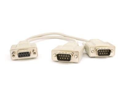 Networx DB9 Serial Y-Splitter Cable - 1 Female to 2 Male RS232
