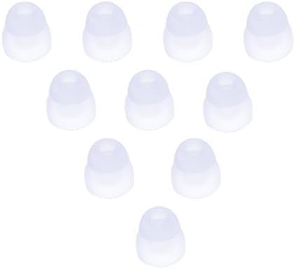 Double Flange Earbud Tips (Clear) - 5 Pairs for Powerbeats, LG, Symphonized, iFrogz, Mpow, Skullcandy, Panasonic.