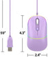 Wired Mouse, LED Computer Mouse Wired, 4 Adjustable DPI up to 6400 Ultra Silent Optical Tracking USB Mouse for Laptop