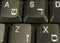 Hebrew Keyboard Stickers, Transparent Background with White Letters for PC, Laptop Keyboards