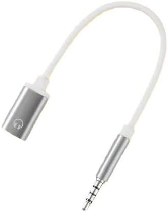 YuanHolumid Silver 3.5mm Male to TypeC Female Audio Cable Cord 3.5mm Analog Cable