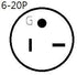 Parkworld 60509 NEMA 6-20 Splitter - 6-20P to (2) 6-20R, 250V, 20A, 3 Feet