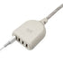 360 Electrical Habitat 4.8, 6 ft 4-Port USB Extension Cord, Durable Braided Casing, French Grey, 4.8A USB Charger