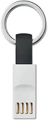 BoxWave Micro USB Keychain Charger Compatible with Plantronics Explorer 55 - Jet Black
