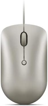 Lenovo 540 USB-C Wired Computer Mouse for PC, Laptop, Ambidextrous Design, Compact Size - Sand