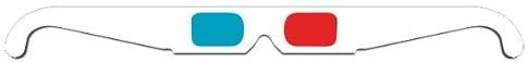 ZiYan 50 Pairs Flat 3D Glasses Red and Cyan with White Frame Anaglyph Cardboard