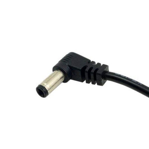 cablecc DC Power 5.5 x 2.1mm / 2.5mm Male to 5.5 2.1/2.5mm Male Plug Cable Right Angled 60cm