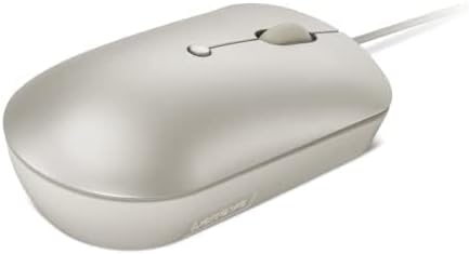 Lenovo 540 USB-C Wired Computer Mouse for PC, Laptop, Ambidextrous Design, Compact Size - Sand