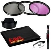 6th Ave Electronics 52mm 52mm Essential Lens Kit - Includes UV/CPL/FLD Filters, Tulip Hood, Cleaning Kit & Cap Keeper