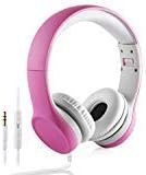 Kids Headphones with Cord, Toddler Headphones with Sharing Function, 85dB/93dB Safe Volume Limit, for toddler Children baby Boys Girls On-line Study, School, Travel use (PINK)