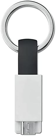 BoxWave Micro USB Keychain Charger Compatible with Plantronics Explorer 55 - Jet Black