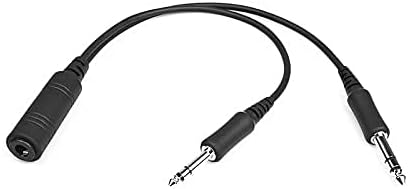 Helicopter U-174 Plug Aviation Headset to General Aviation Adapter Cable