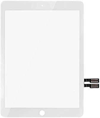 Compatible iPad 6th Generation Touch Screen Glass Digitizer Replacement, Adhesive Tape, Repair Tools Kit (White)