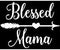 Blessed Mama White Decal Vinyl Sticker for Cars, Trucks, Vans, Walls, Laptop, 5.5 x 4 in