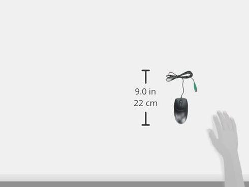Adesso 3 PS/2 Button Desktop Optical Scroll Mouse, Black