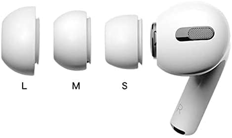 ALXCD 6 Pairs Ear Tips for AirPods Pro 2nd Gen, S/M/L Sizes Silicone Eartips Replacement, White