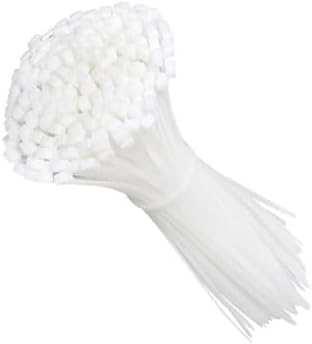 120 Set Cable Zip Tie Mounts Kit with 6" Zip Ties - White Cable Tie Base and Tapping Screw Organizer