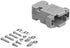 D-Sub Connector Crimp Unshielded Plastic Hood DIY Kit, High Density DB15, Male