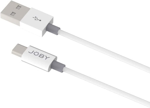 JOBY USB-A to USB-C Charging and Sync Cable, 1.2m Length, White, USB C Cable, Type-C Compatible