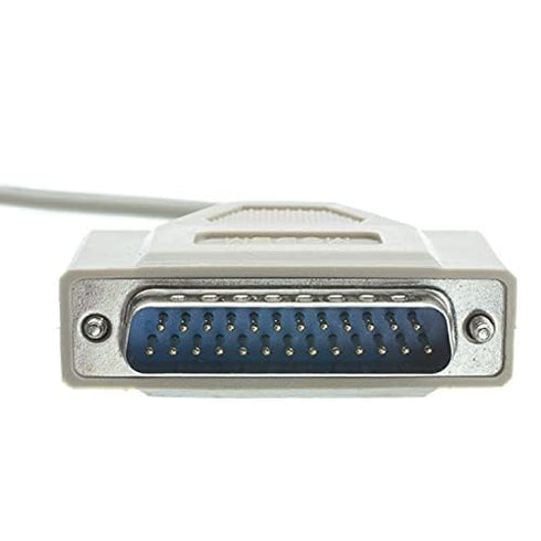 AYA DB9 (9-Pin) Female to DB25 (25-Pin) Male Serial Null Modem Cable (10 Ft)