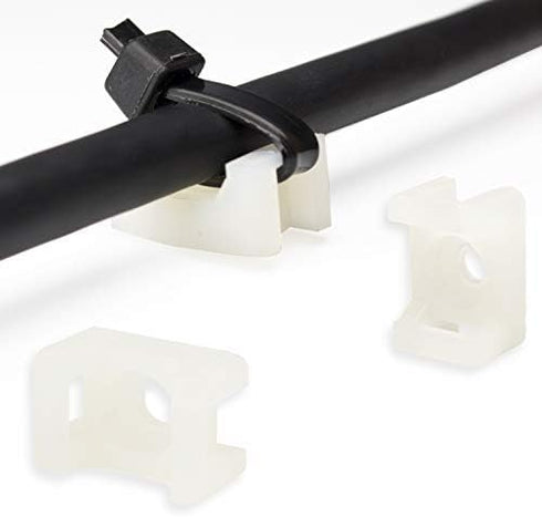 QualGear CM2-W-100-P Cable Tie Mount, White
