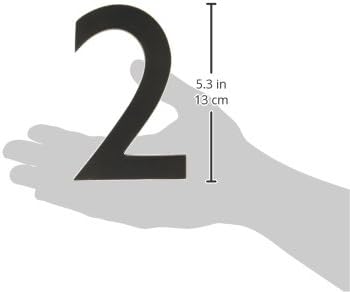 Architectural Mailboxes 3585DC-2 Brass Floating House Number 2, 5-Inch, Dark Aged Copper