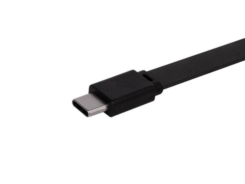 Monoprice 6 Feet Flat USB Type-C to Type-A 3.2 Gen1 Charge and Sync Cable - 5Gbps, 3 Amp, Reversible, Black