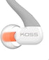 Koss KSC32iGry In-Ear Sport Clip Headphones, Lightweight, Sweat Resistant, Grey, with In-Line Microphone.