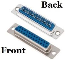 CompuCablePlusUSA.com DB25 Connector Female Solder Cup - Unshielded Plastic Hood DIY Kit for Assembling
