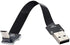 Cablecc Up Angled USB 2.0 Type-A Male to Micro USB 5Pin Cable - 200cm for FPV & Disk & Phone