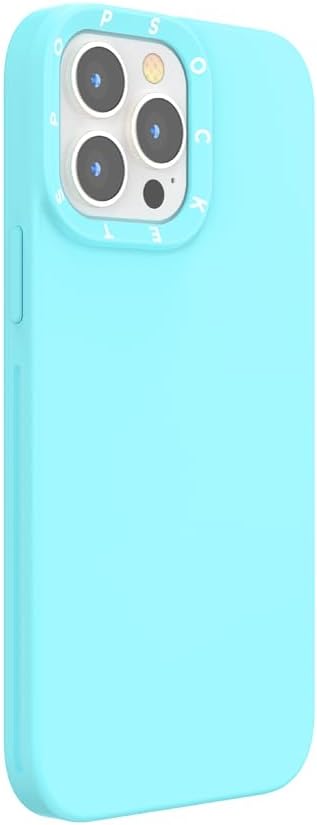 PopSockets iPhone 13 Pro Max Case Compatible with MagSafe, Wireless Charging Compatible - Butterfly Pea Blue