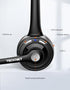 TECKNET Wireless Headset, Bluetooth Headphones with Noise Cancelling Microphone, Hands-Free for Cellphone/PC/Home