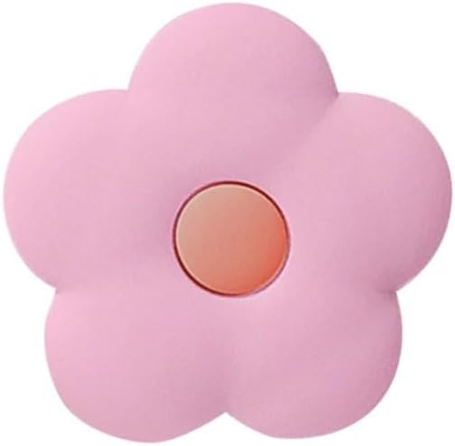 Pink Daisy Flower Phone Grip Holder, Collapsible Silicone Phone Grip, Cute 2D Back Holder for Smartphone Tablet