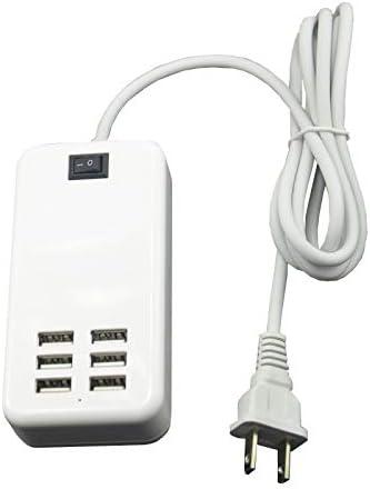6 Ports USB Charger Hub - Desktop US Plug AC Power Wall Travel Charging Adapter Slots Charging Station
