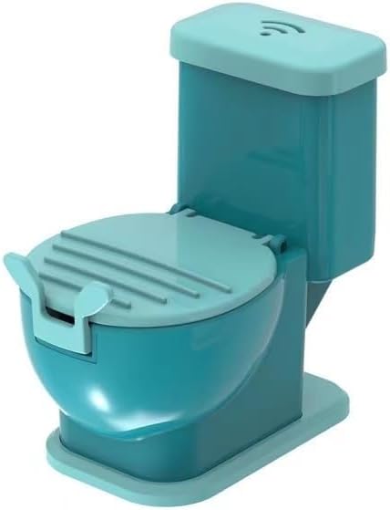 Novelty Toilet Shaped Cellphone Holder, Funny Phone Stand, Peacock Blue Stupid Gifts, Hilarious Cellphone Stand