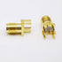 25PCS SMA Female PCB Panel Edge Mount Plug, 4 Pins Straight Connector RF Coaxial Adapter