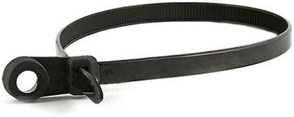 Electriduct 4" Nylon Mounting Cable Ties Plastic Zip Ties - 100 Pack, Black, 18 lbs