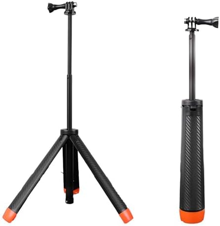 MOPFOL 4 in 1 Waterproof Selfie Stick Tripod Extendable 9.25-22.44in for Action Cameras,