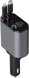 Car Charger with Retractable Cords (3Ft) for BMW Accessories, Fast Charge 3.1A 66W, USB A and C Ports, Dual Charger