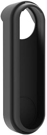 Weatherproof Silicone Doorbell Cover for Google Nest Doorbell, Protective Anti-UV Case (Black)