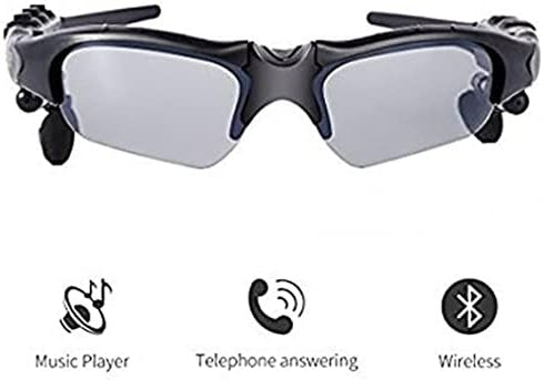 Wireless Bluetooth MP3 Polarized Lenses Music Sunglasses V4.1 Stereo Handfree Headphone for iPhone Samsung Most Smartphone or PC (Black)