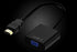 HDMI to VGA Adapter with 3.5mm Audio Cable, Gold-Plated, Compatible with PC, Laptop, Monitor, Projector, HDTV - Black