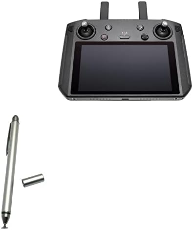 BoxWave Stylus Pen for DJI Smart Controller, DualTip Capacitive Stylus, Metallic Silver