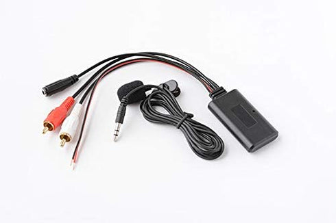 Car 12V Aux Bluetooth 5.0 Adapter Module, Music Receiver Car Kit with 2 RCA Input Aux Audio for Car Radio Stereo Speaker